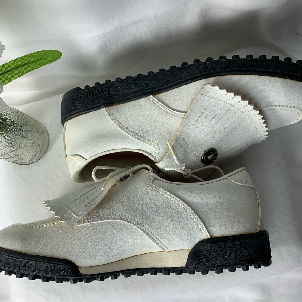 Nike Etonic Men’s Golf Shoes Vtg White Sz 9 - Picture 2 of 15